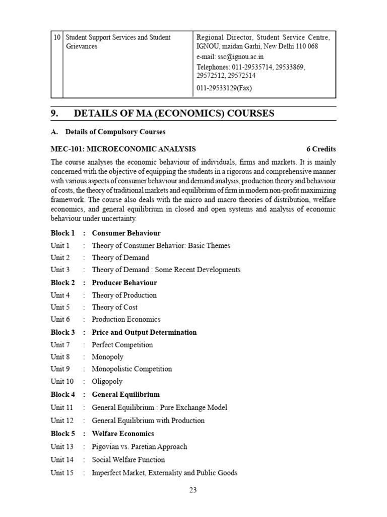 MA Economics Course Details Overview | PDF | Economics | Macroeconomics