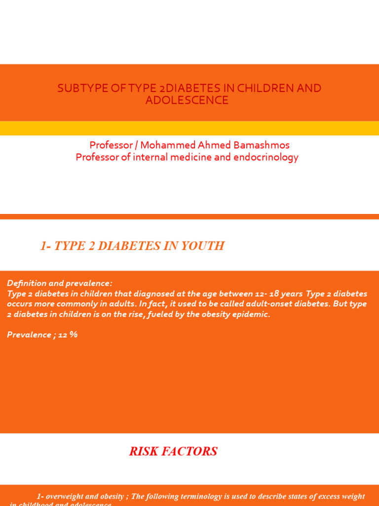 Type 2 Diabetes in Youth New | PDF | Diabetes | Obesity
