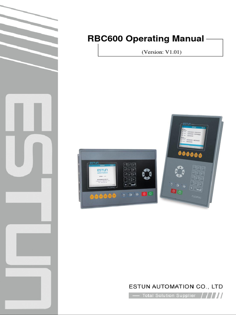 RBC600 Operating Manual: (Version: V1.01) | PDF | Parameter (Computer ...