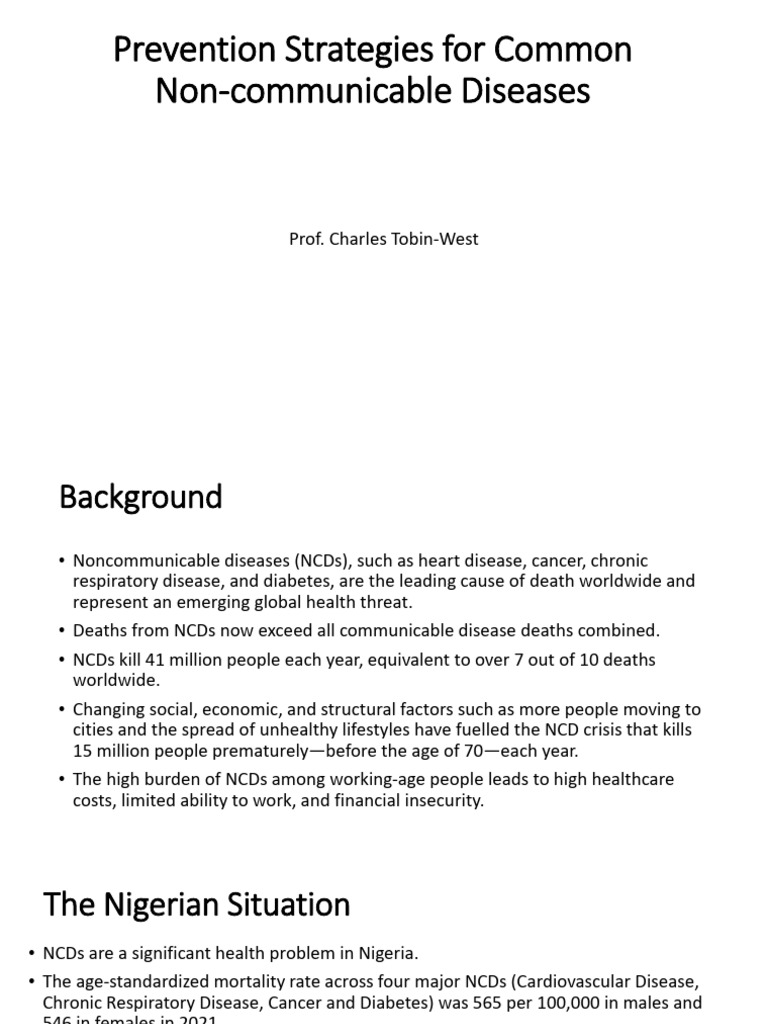 NCD Prevention Strategies Overview | PDF | Non Communicable Disease ...