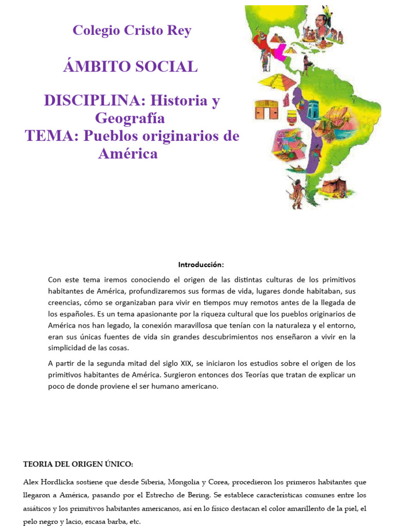 Pueblos Originarios de América: Resumen | PDF | Américas | Pueblos ...