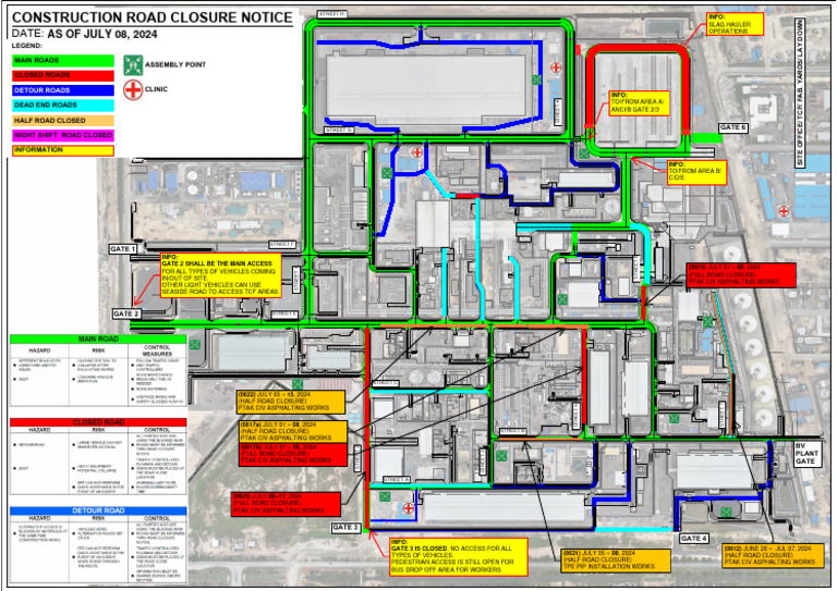 Road Closure Information - 20240708 | PDF | Transport