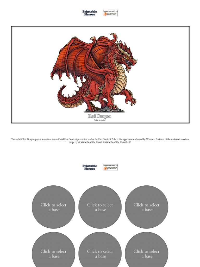 Unofficial Adult Dragon Miniatures | PDF | Home & Garden
