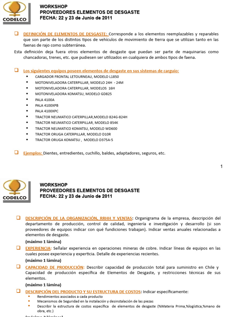 Proveedores de Elementos de Desgaste en Maquinaria | PDF | Ingeniería