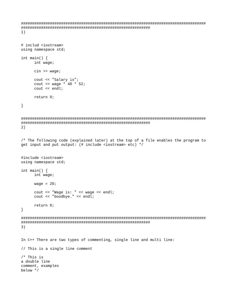 CS-210 Sample Codes Practice | PDF | Boolean Data Type | Integer ...