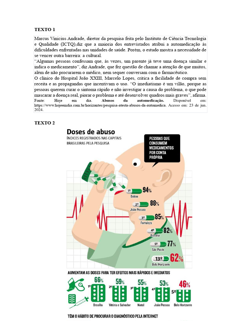 Abusos da Automedicação no Brasil | PDF | Medicina Clínica | Remédio