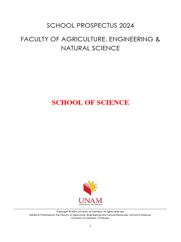 2024 Prospectus School of Science 1 | PDF | University And College