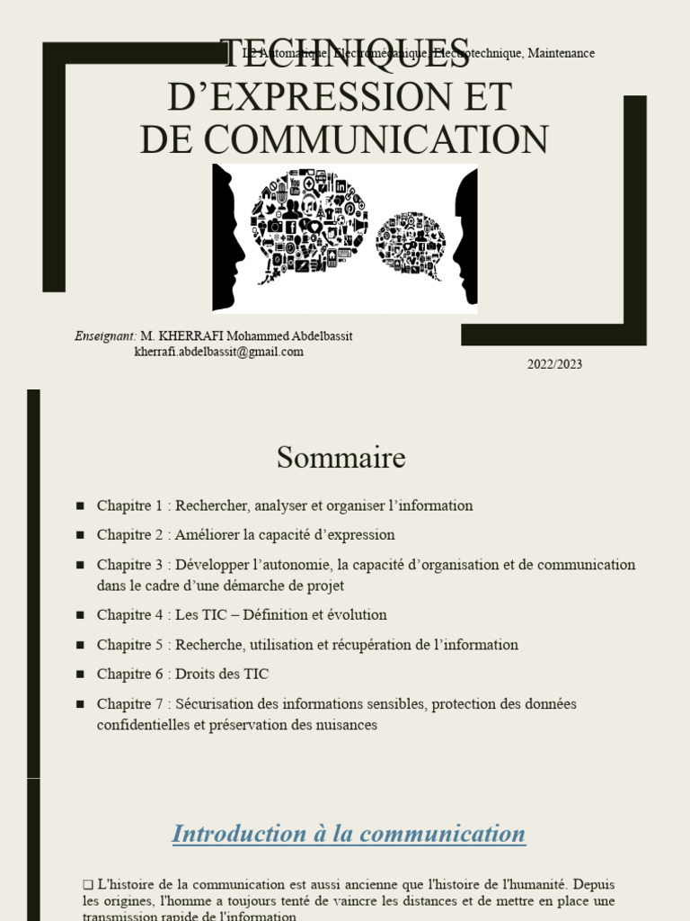 Techniques de Communication et Recherche | PDF | la communication ...