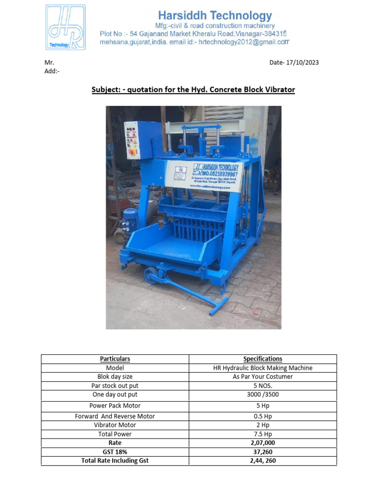 Hydraulic block making machine download free pdf prices goods
