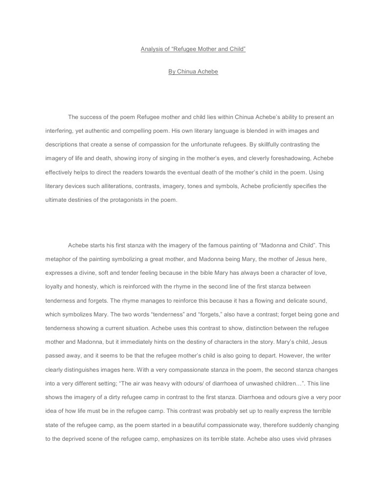 Refugee mother and child questions and answers pdf image