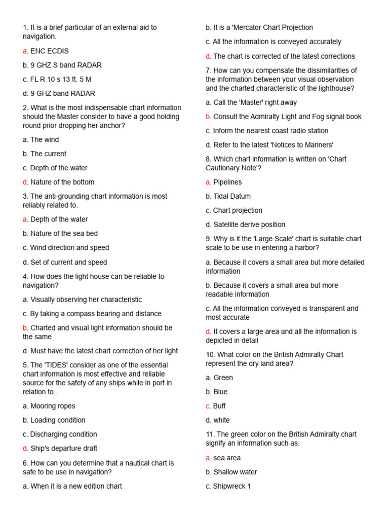 Essential Nautical Chart Information Guide | PDF | Navigation | Longitude