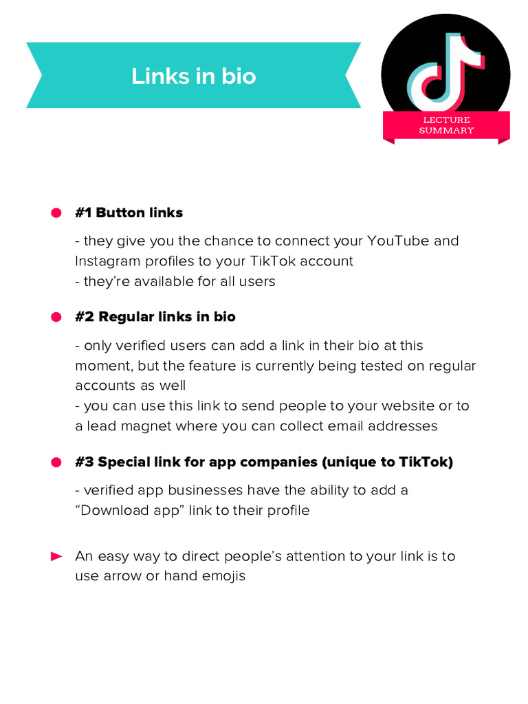 CHEAT SHEET - Links in Bio | PDF | Business