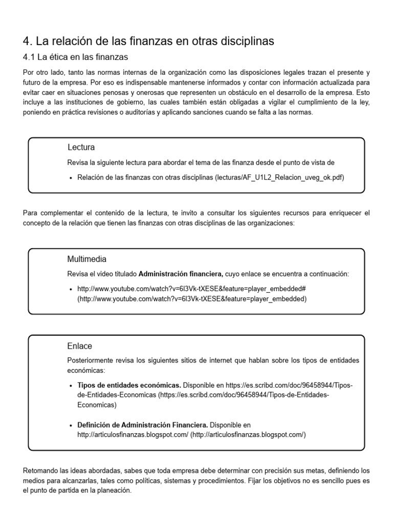 Ética y Finanzas en Empresas | PDF | Business | Dinero