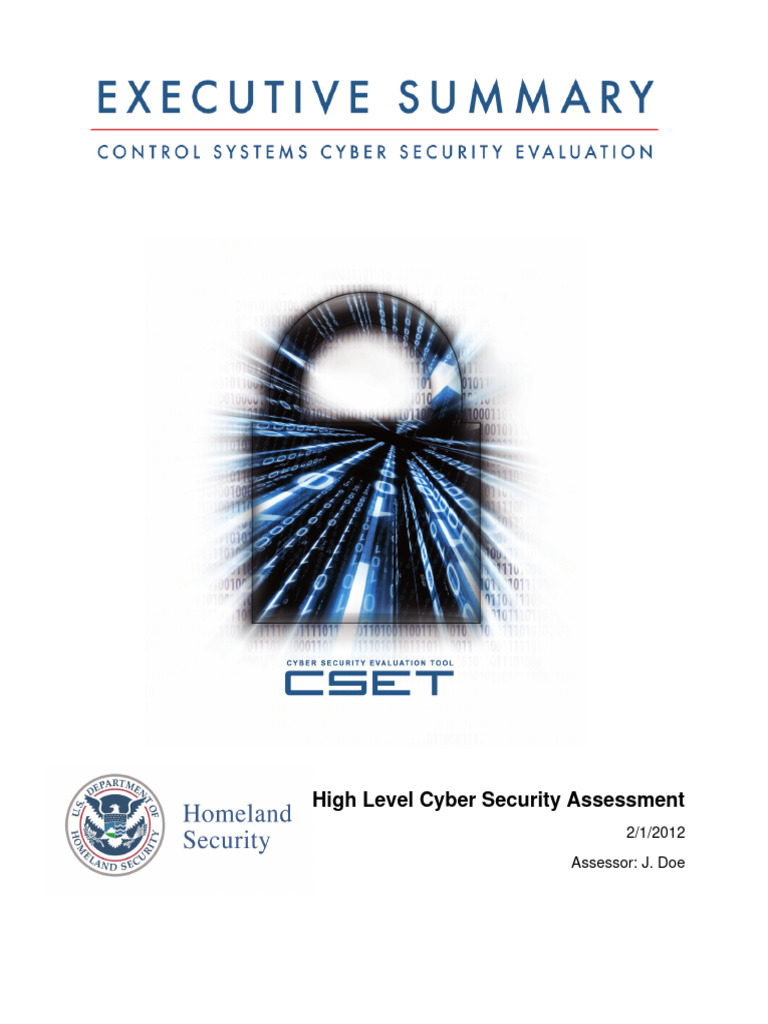High-Level Cybersecurity Assessment Report | PDF | Security | Computer ...