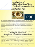 Pin Flyer International Eye Bank Week