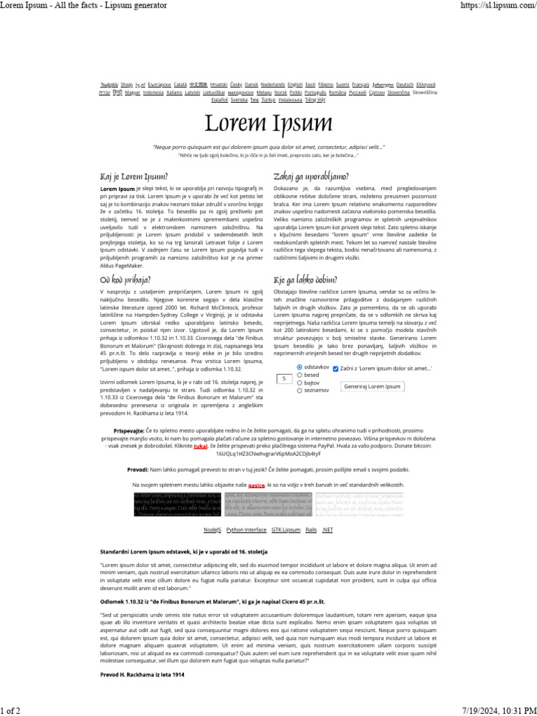 Lorem Ipsum: 