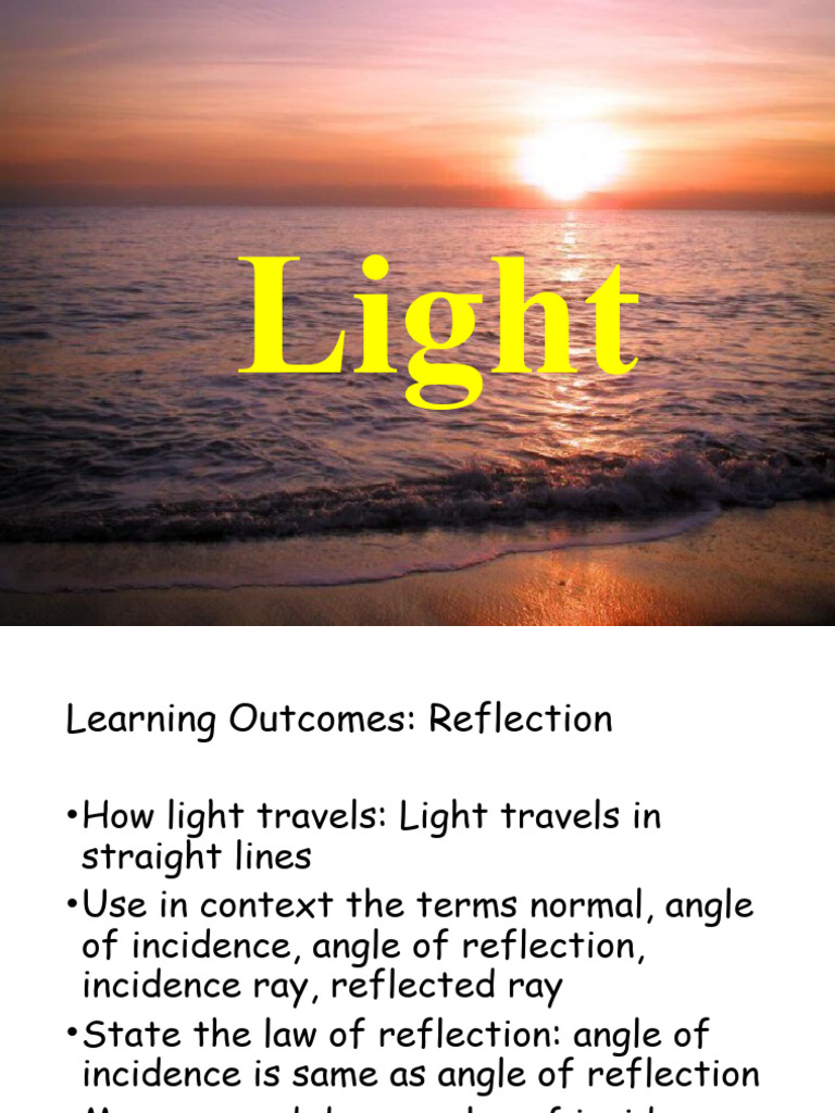 Light Reflection and Refraction Guide | PDF | Refraction | Color