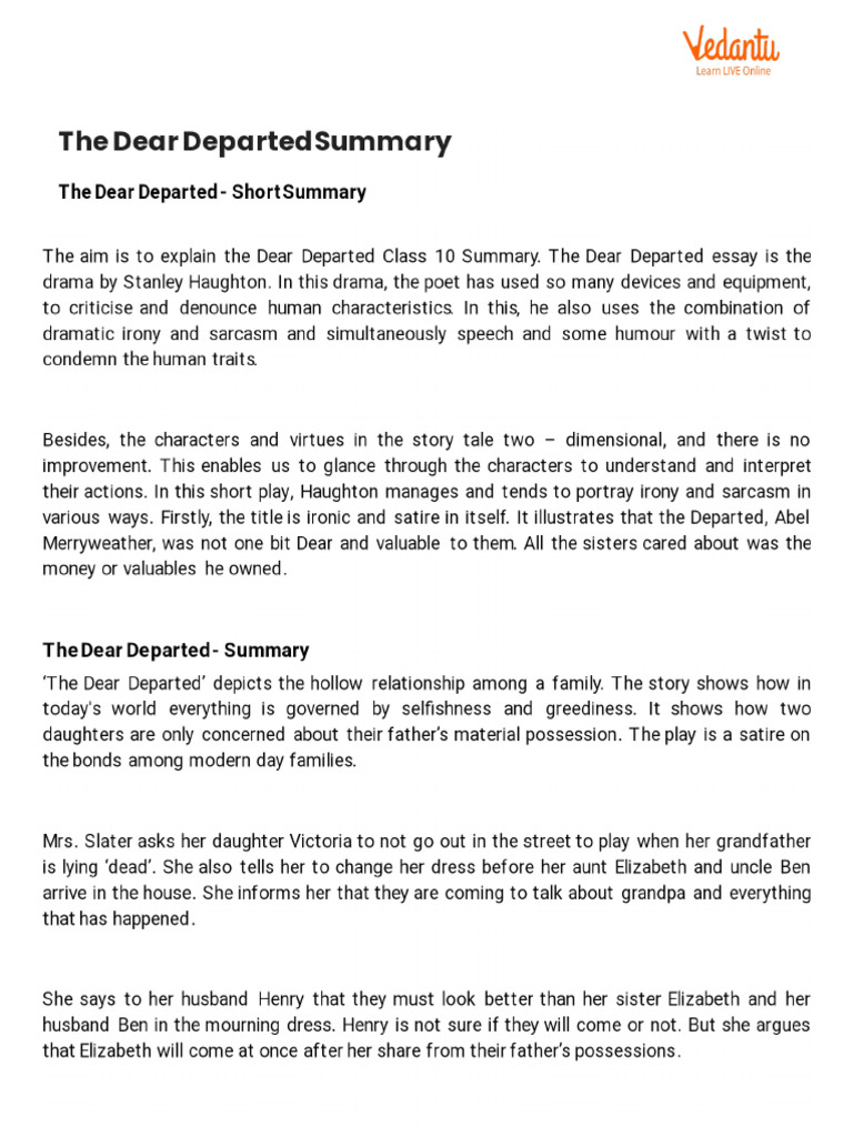 the-dear-departed-summary-pdf