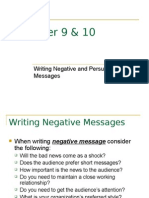 Chapter 9 & 10: Writing Negative and Persuasive Messages
