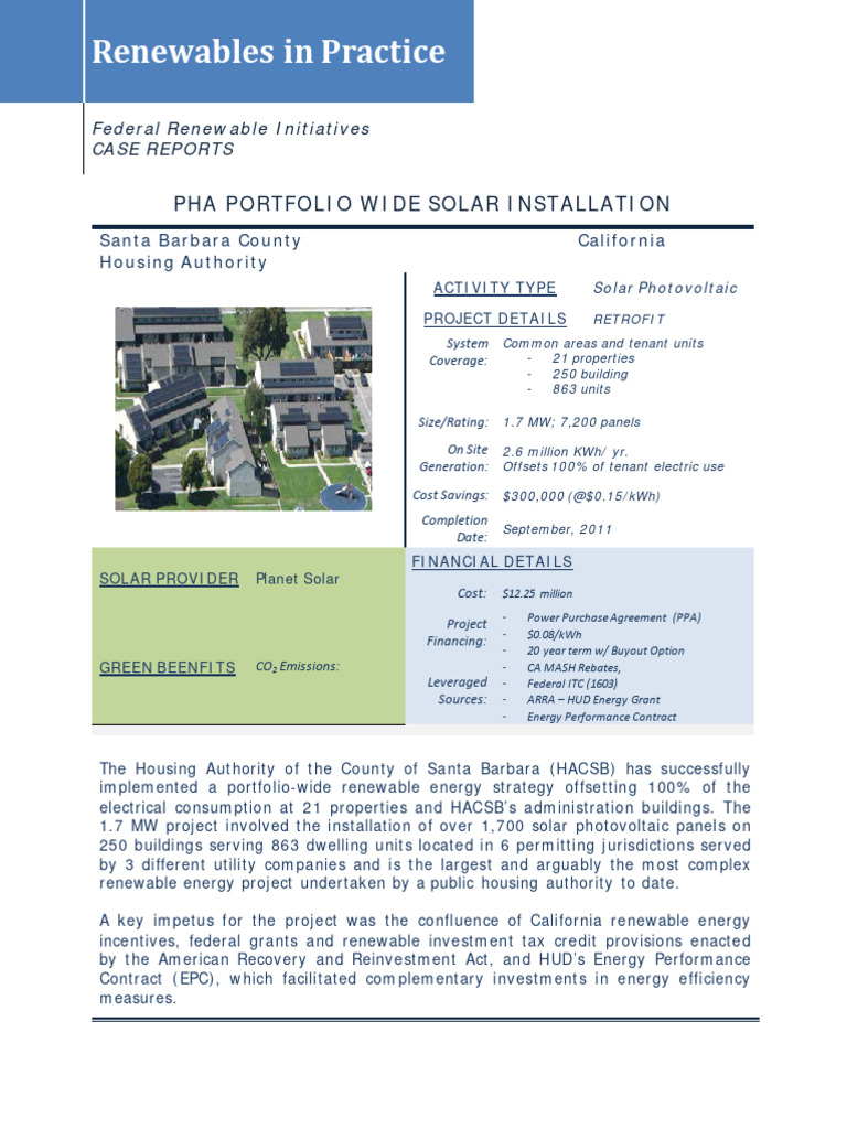Santa Barbara Solar Installation Project | PDF | Renewable Energy ...