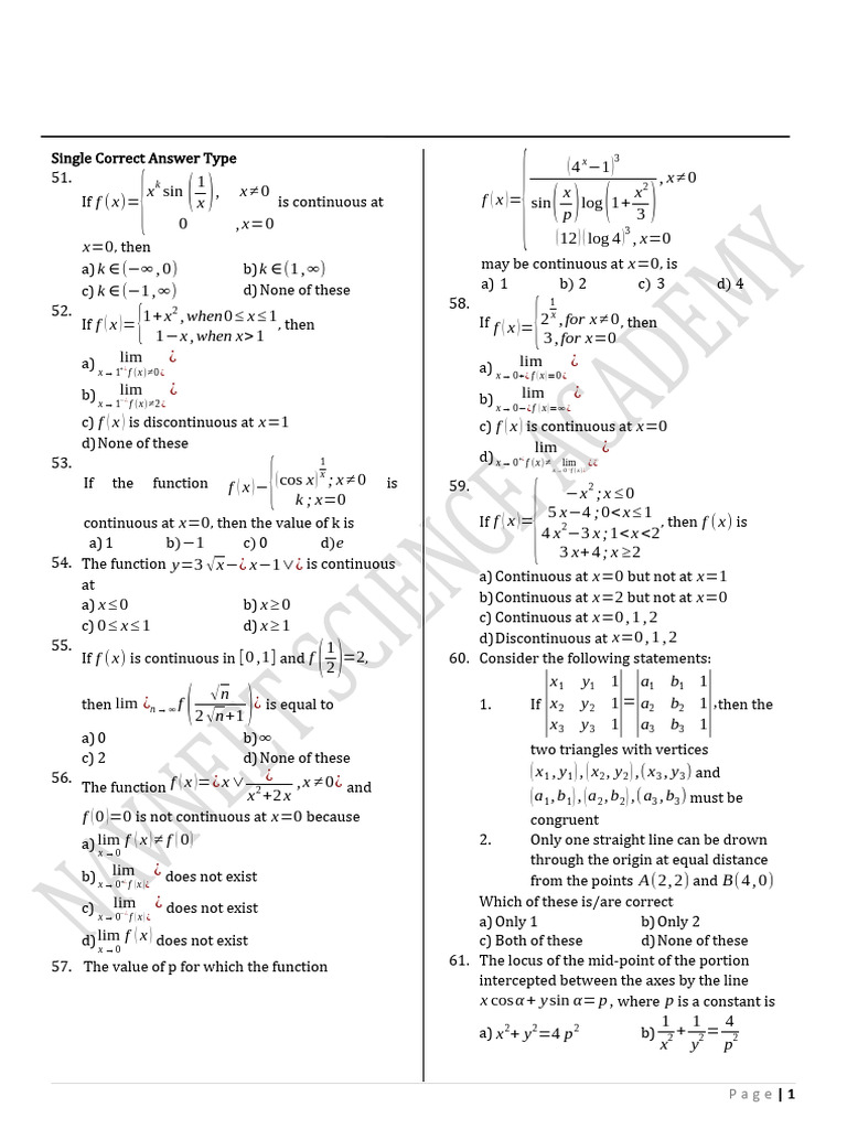 SttLinContiCircle MATHEMATICS | PDF | Perpendicular | Triangle