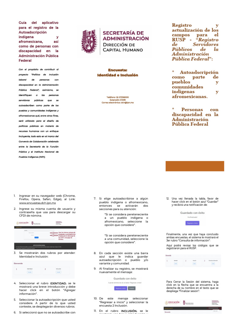 Registro RUSP: Inclusión Indígena y Discapacidad | PDF | Informática ...