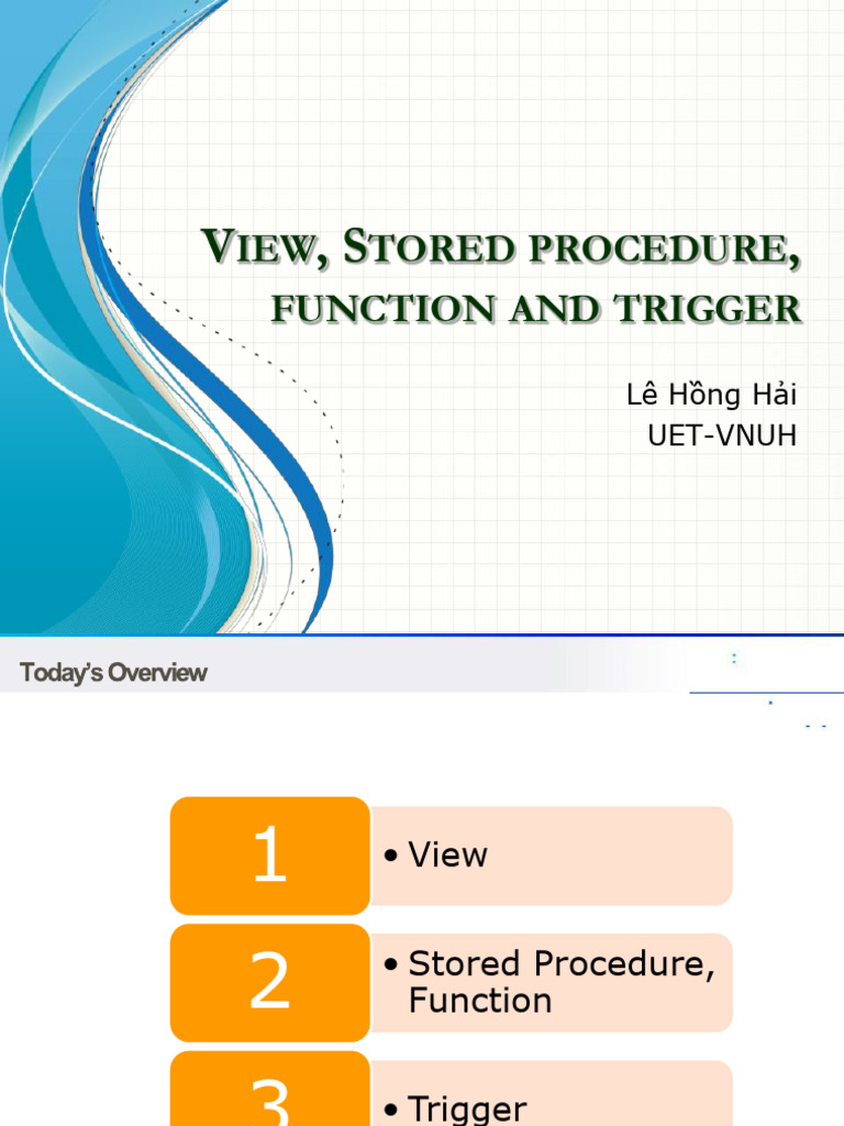 02-View, Stored Procedure, Function, and Trigger | PDF | Computing ...