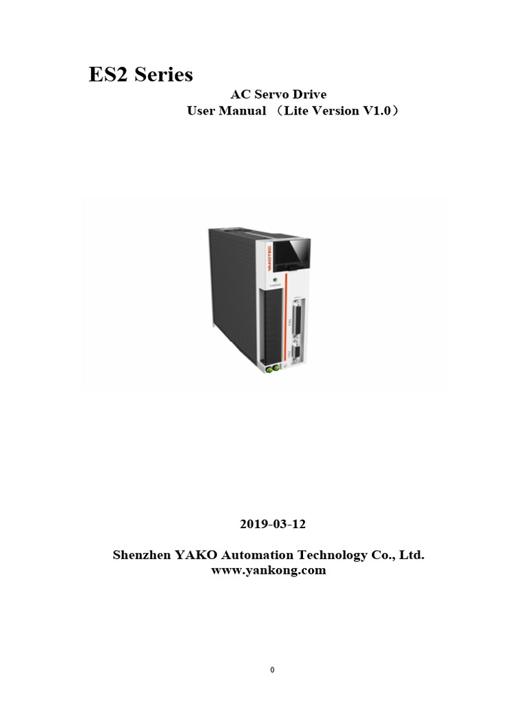 Yakotec ES2 Servo Drive Manual | PDF | Servomechanism | Computer ...
