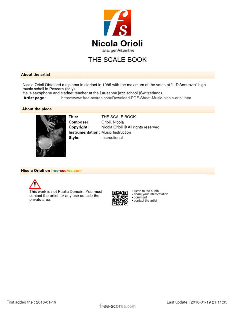 (Free Scores - Com) - The Scale Book 20354 | PDF | Minor Scale | Mode ...