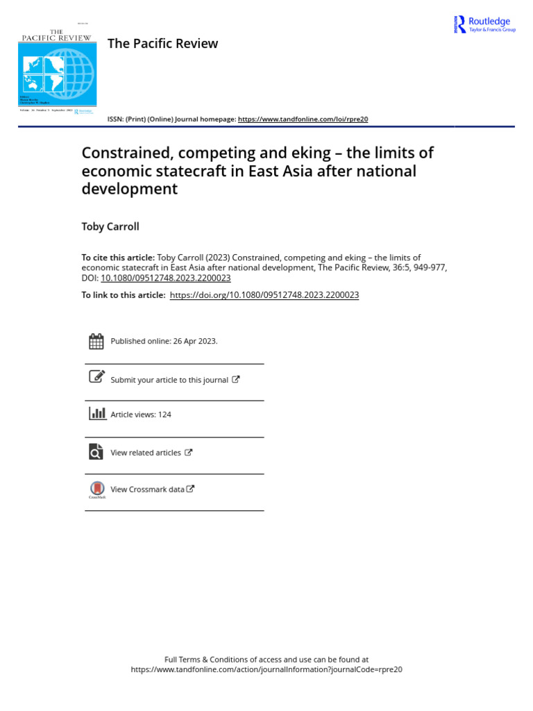 Limits of Economic Statecraft in East Asia | PDF | Neoliberalism ...