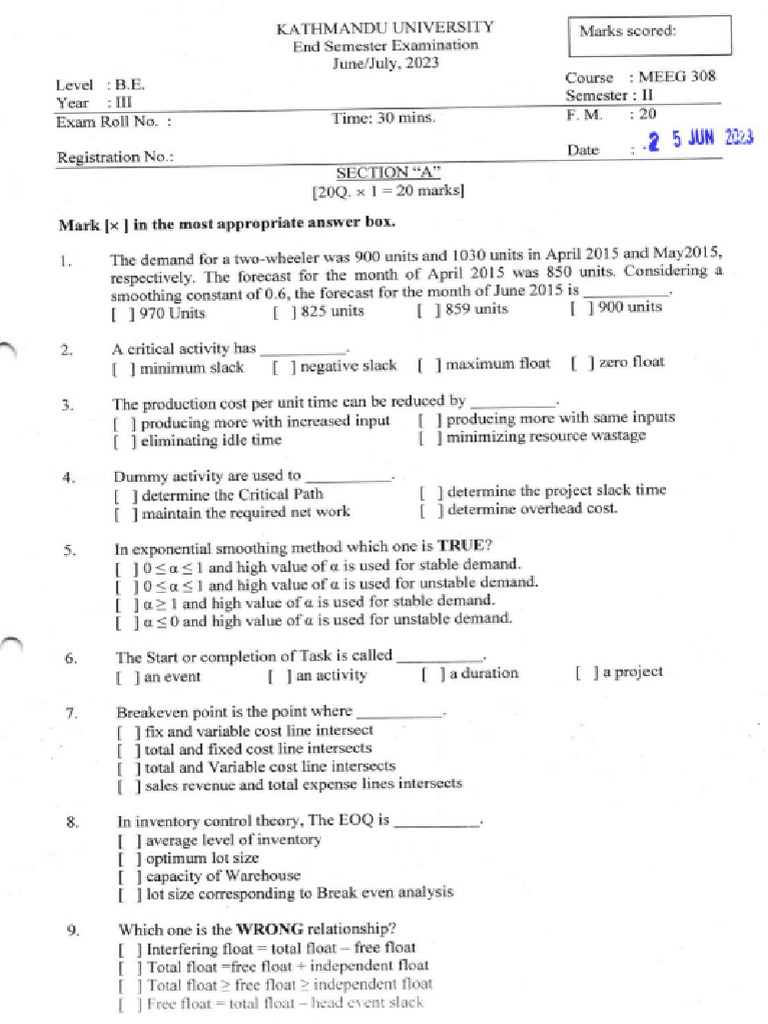 PPC Question Bank | PDF