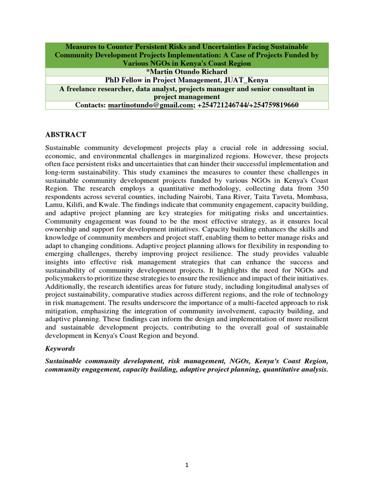 Fresh Look at Measures To Counter Persistent Risks And Uncertainties Facing