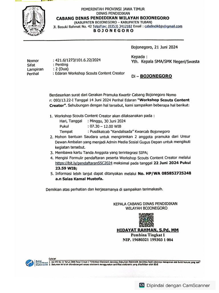 Edaran Workshop Pramuka Pdf