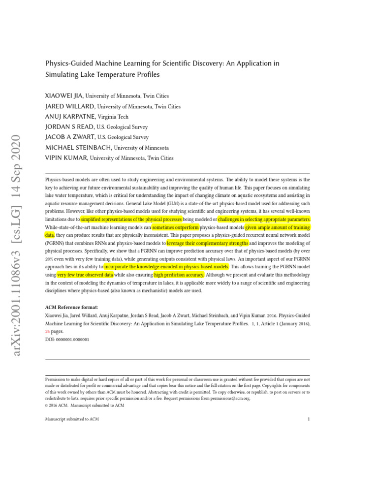 Physics-Guided Machine Learning For Scientific Discovery - An ...