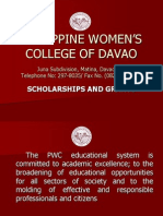 Philippine Women'S College of Davao: Scholarships and Grants