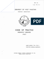 Govt. of West Pakistan - Code of Practice Highway Bridges