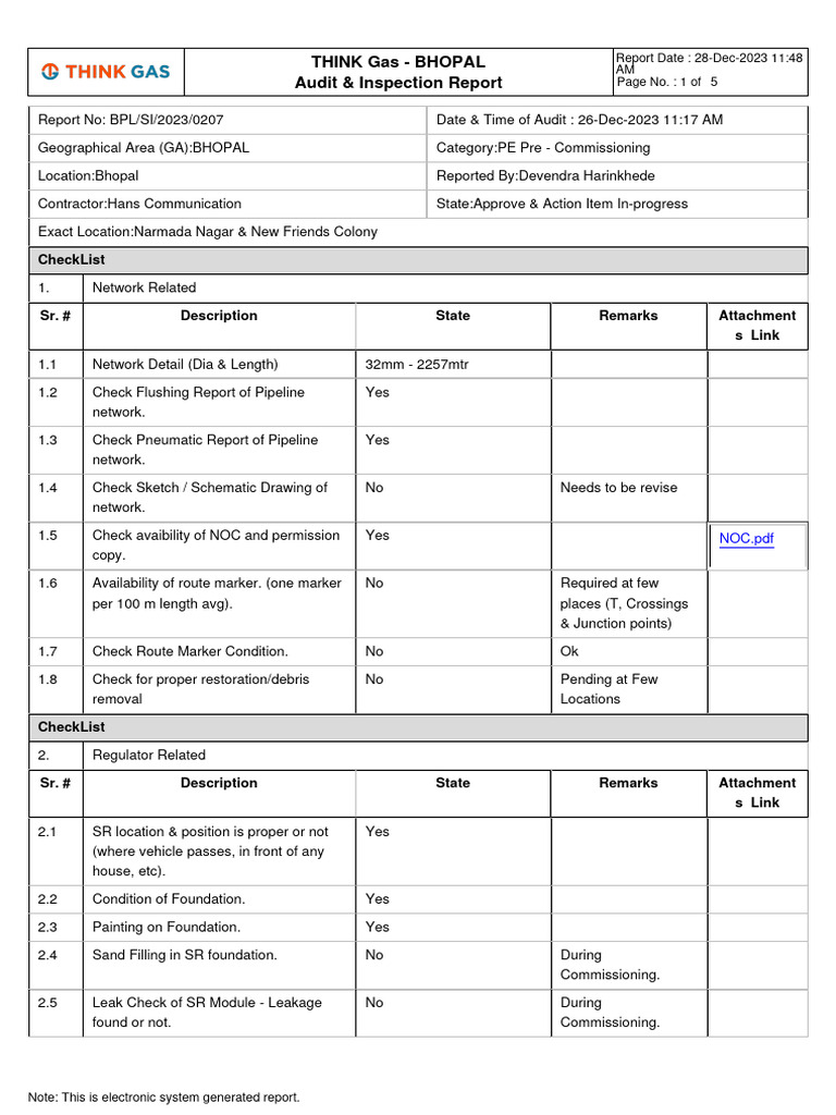 Audit & Inspection DetailReport 28dec2023 114945 | PDF