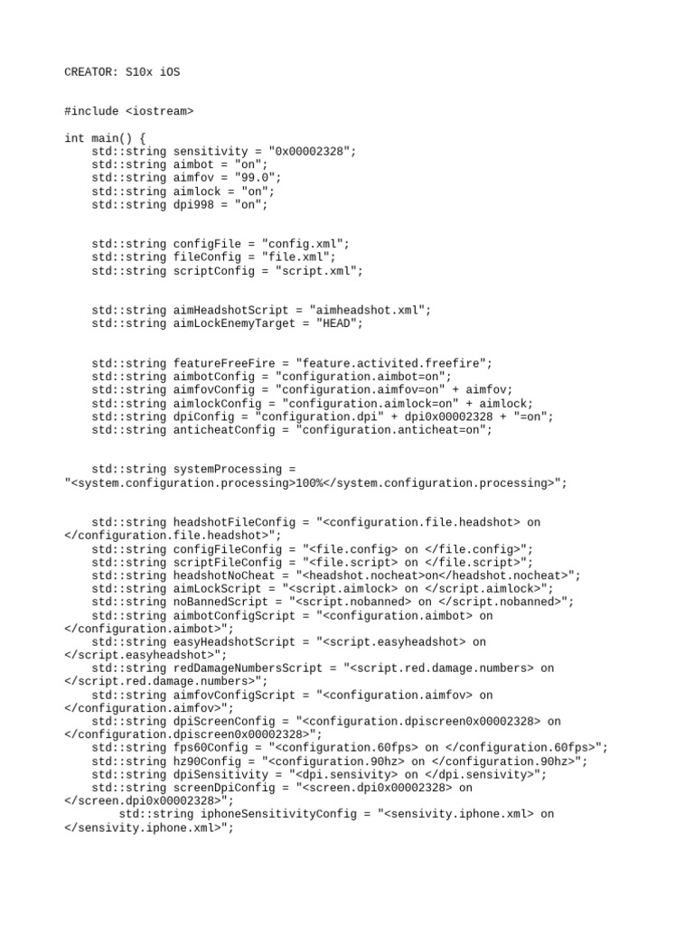 Free Fire Aimbot Panel Configuration | PDF | Computing | Computer ...