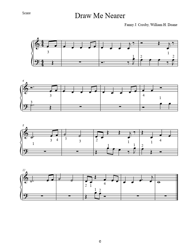 Draw Me Nearer Sheet Music | PDF
