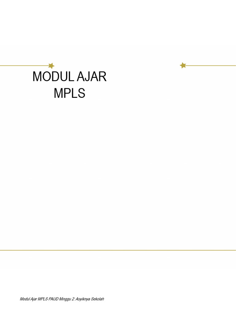 RPP Modul Ajar MPLS - Minggu 2 | PDF | Kesehatan Holistik
