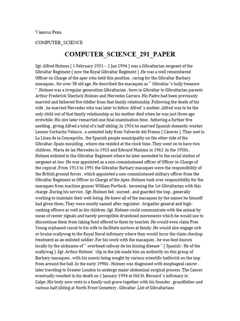 Computer Science 291 Paper | PDF | Gibraltar