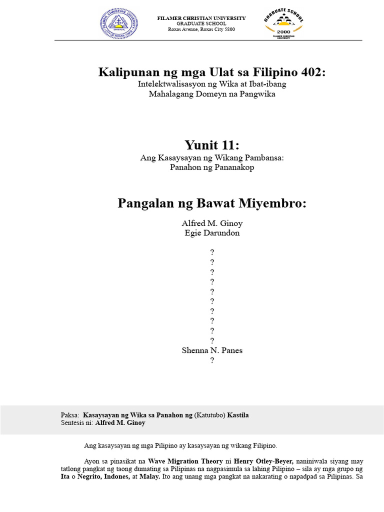 Fil 402 Yunit 2 Sintesis - 024035 | PDF