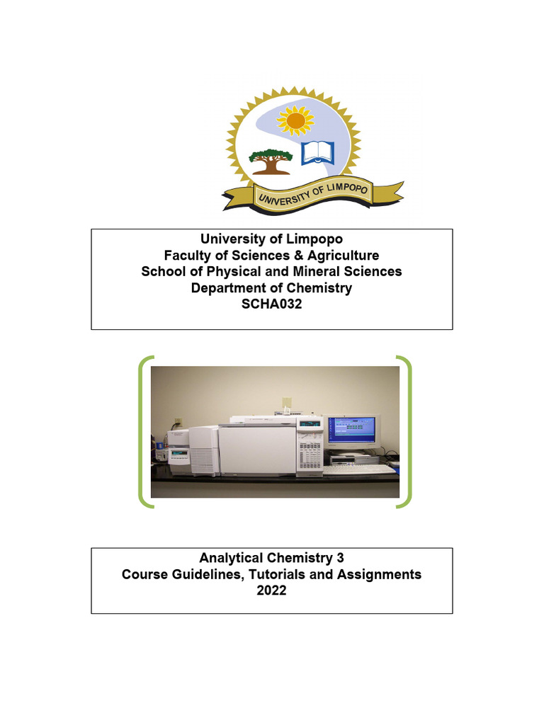 2022 SCHA032 (Analytical Chemistry) - Module Outline | PDF ...