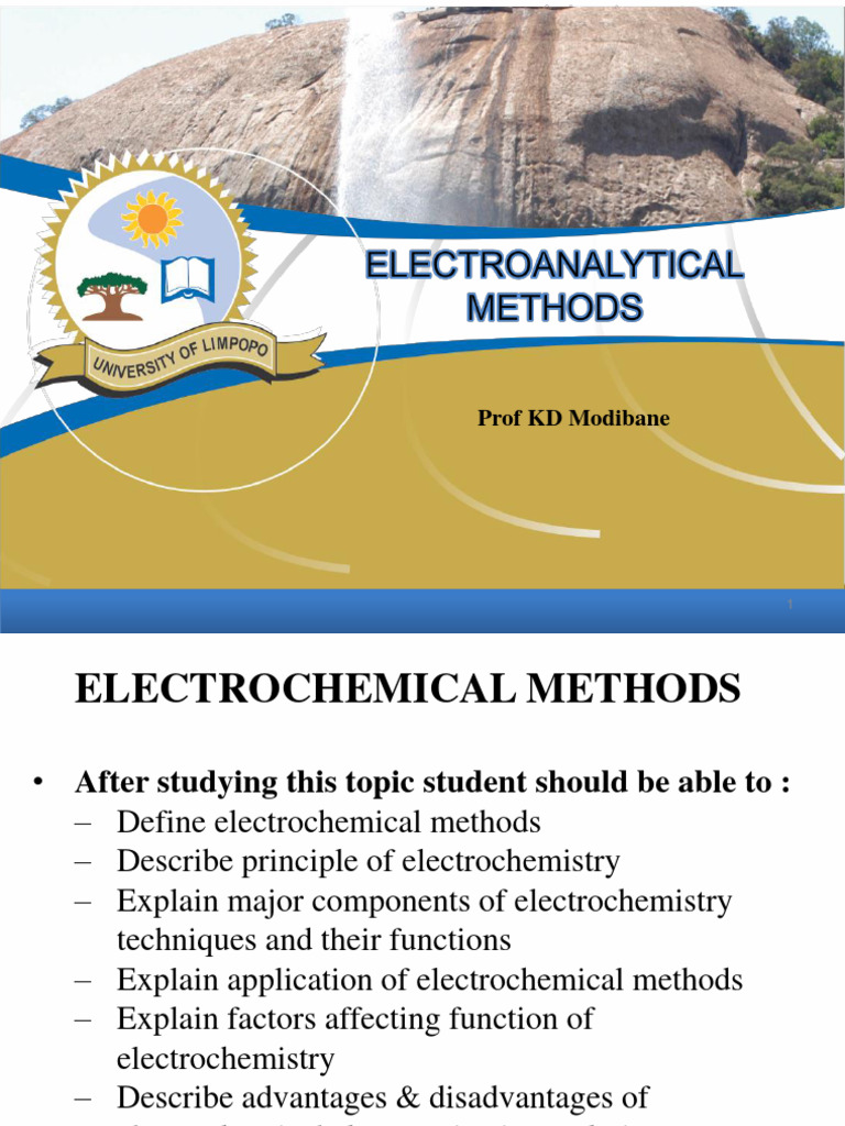 Electrochemical Methods Overview | PDF | Electrochemistry | Redox