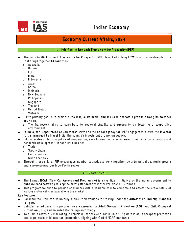 Indian Economy Insights 2024 | PDF | Special Drawing Rights | West ...