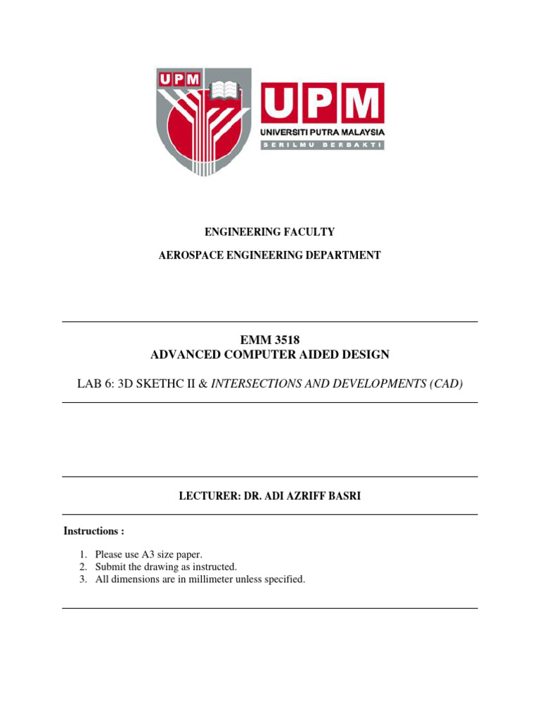 Eas 5703 Lab2 3d Sketch 2 | PDF
