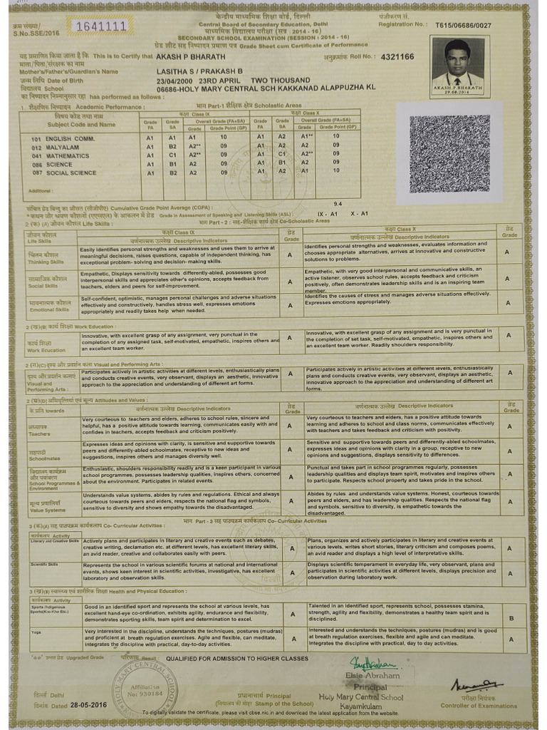 10th Certificate | PDF