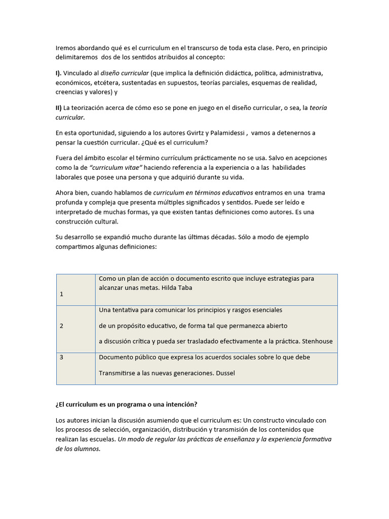 Conceptos Clave del Curriculum Educativo | PDF | Plan de estudios ...