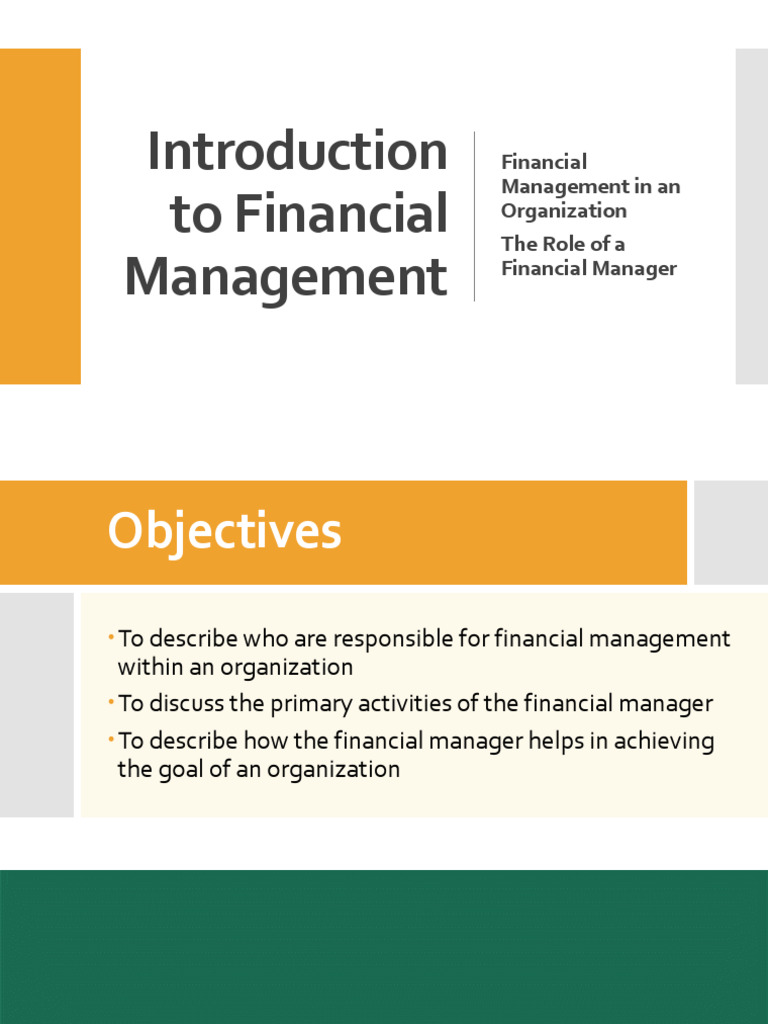 Introduction to Financial Management Roles | PDF | Dividend | Investing