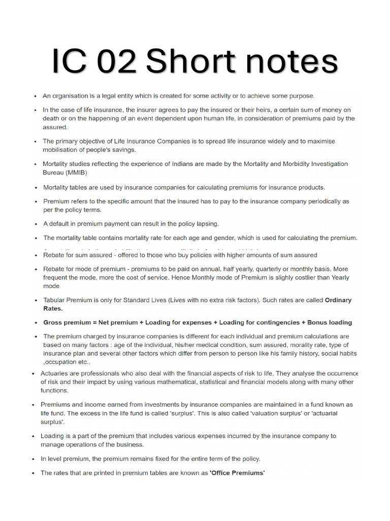 Ic 02 Short Notes | PDF